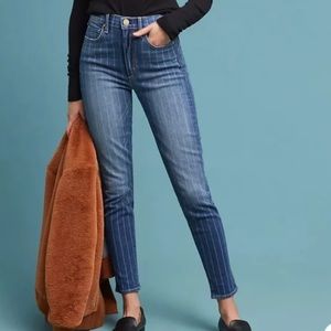 McGuire Newton pinstripe high rise skinny jeans Sz 25